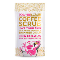 BODYBE Coffee peeling with a gentle shimmering effect Piña Colada