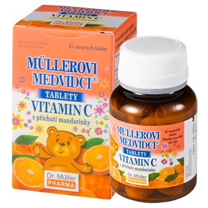 Dr. Müller Müllerovi medvídci® tablety s příchutí mandarinky a vitaminem C