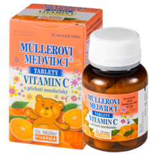 Dr. Müller Müllerovi medvídci® tablety s příchutí mandarinky a vitaminem C