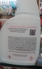 Alkoholová dezinfekcia na plochy a ruky Anti-COVID s rozprašovačom 0,75 l