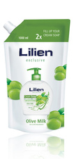 Lilien krémové tekuté mýdlo Olive Milk 1l - sáček 1000 ml
