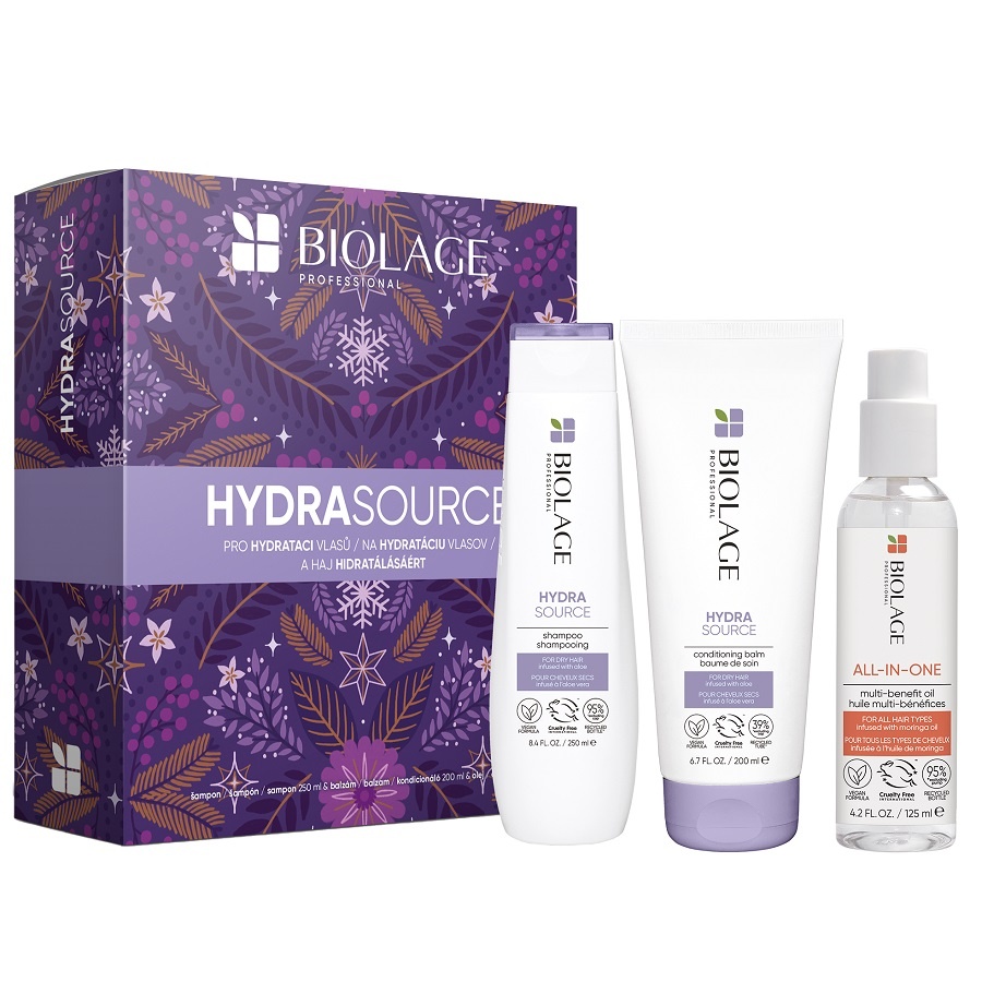 Biolage HydraSource na suché vlasy vianočný balíček 2022