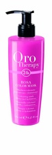 Fanola Oro Therapy Rosa barevná růžová maska na vlasy 